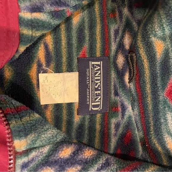 Burgundy Red Lands End Bomber Jacket - Picture 4 of 4